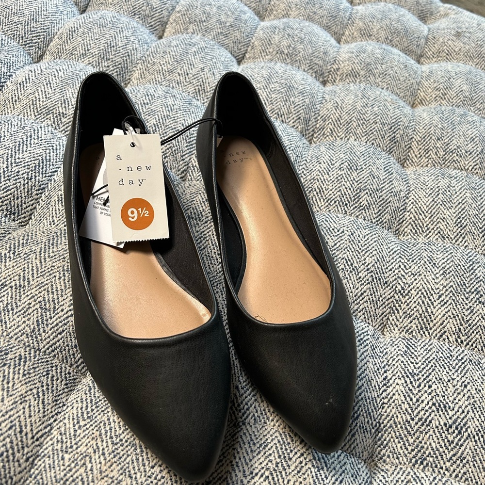 A new day black ballet flats